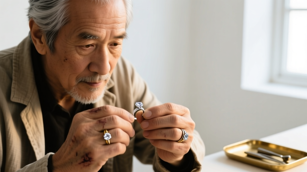 Close-up of a jeweler