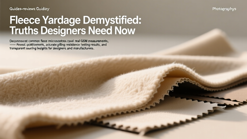 Fleece Yardage Demystified: Truths Designers Need Now