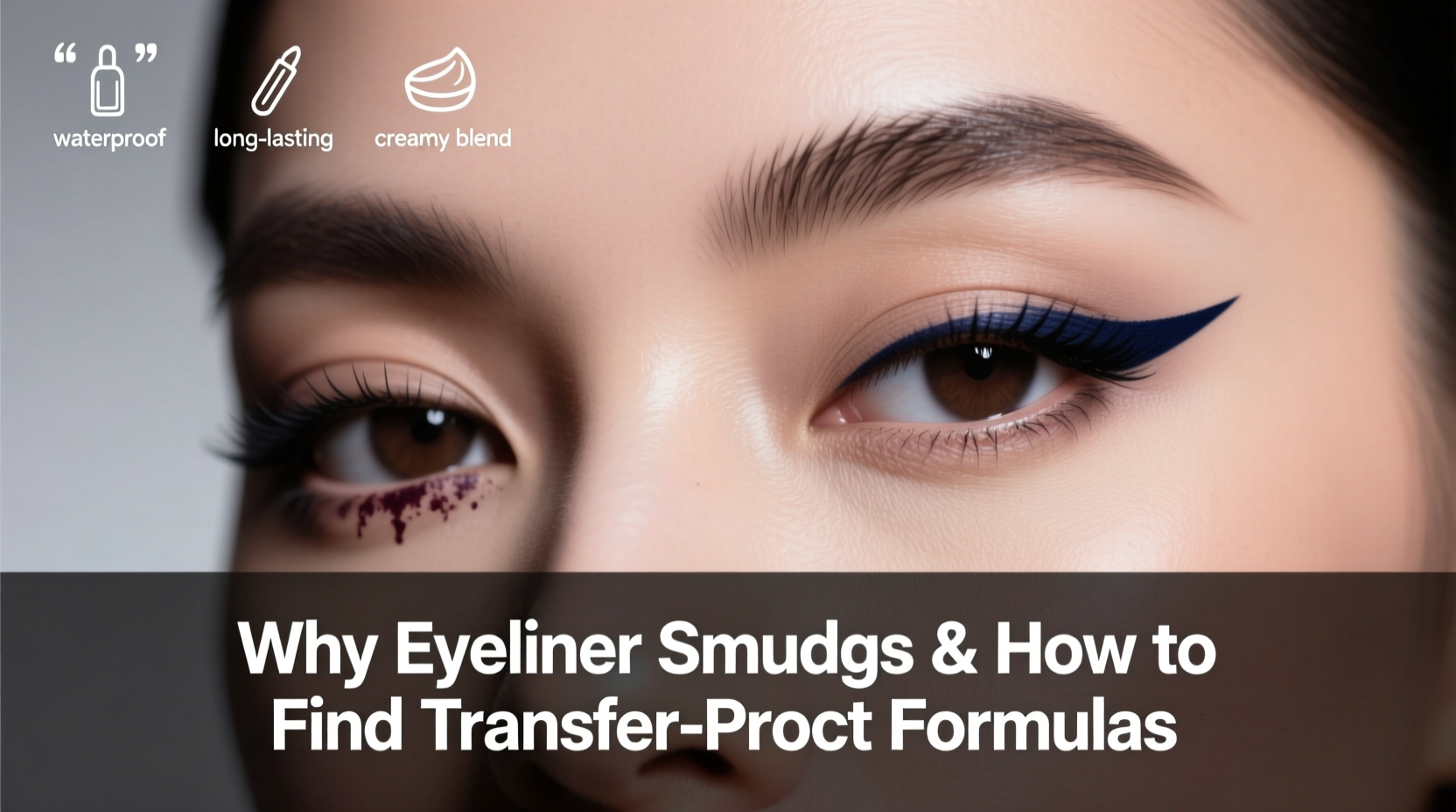 why does my eyeliner smudge instantly and how to find transfer proof formulas