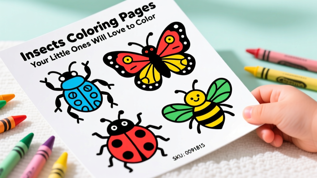 Insects Coloring Pages Your Little Ones Will Love To Color: Educational, Safe, and Developmentally Rich Activities for Ages 3–8