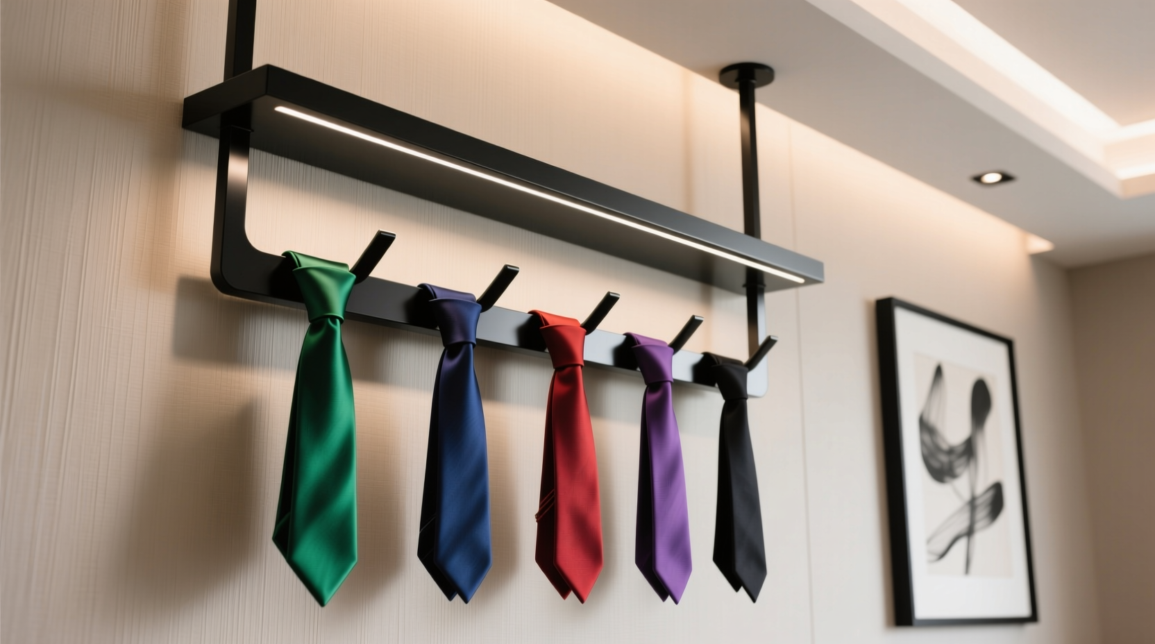 the modified tie rack