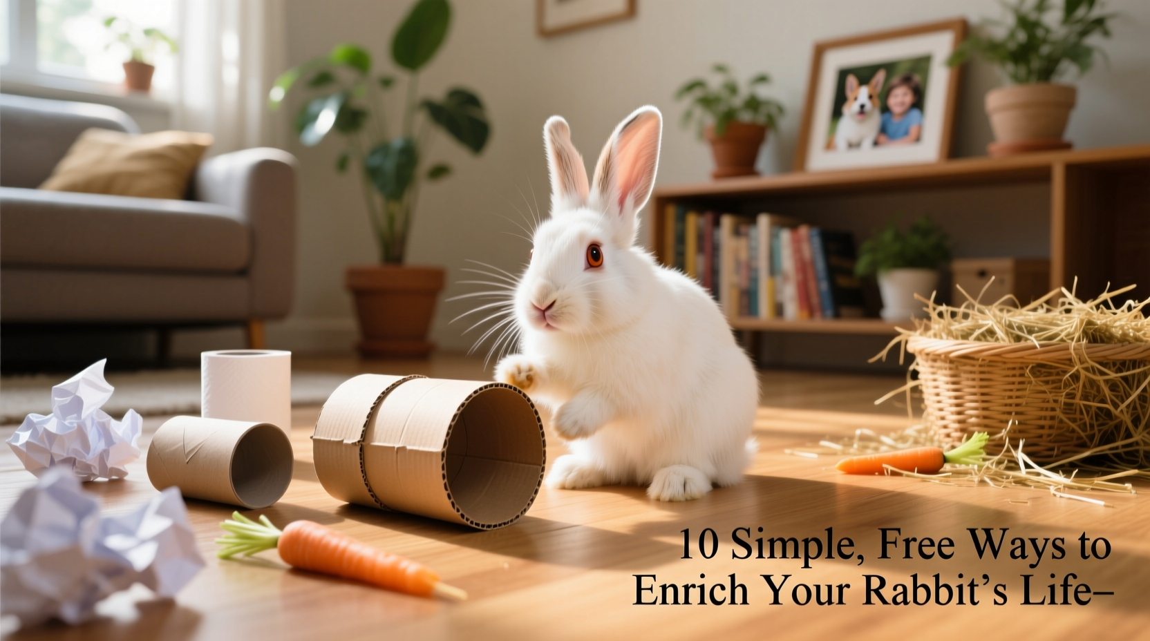 how to keep your pet rabbit entertained without expensive toys