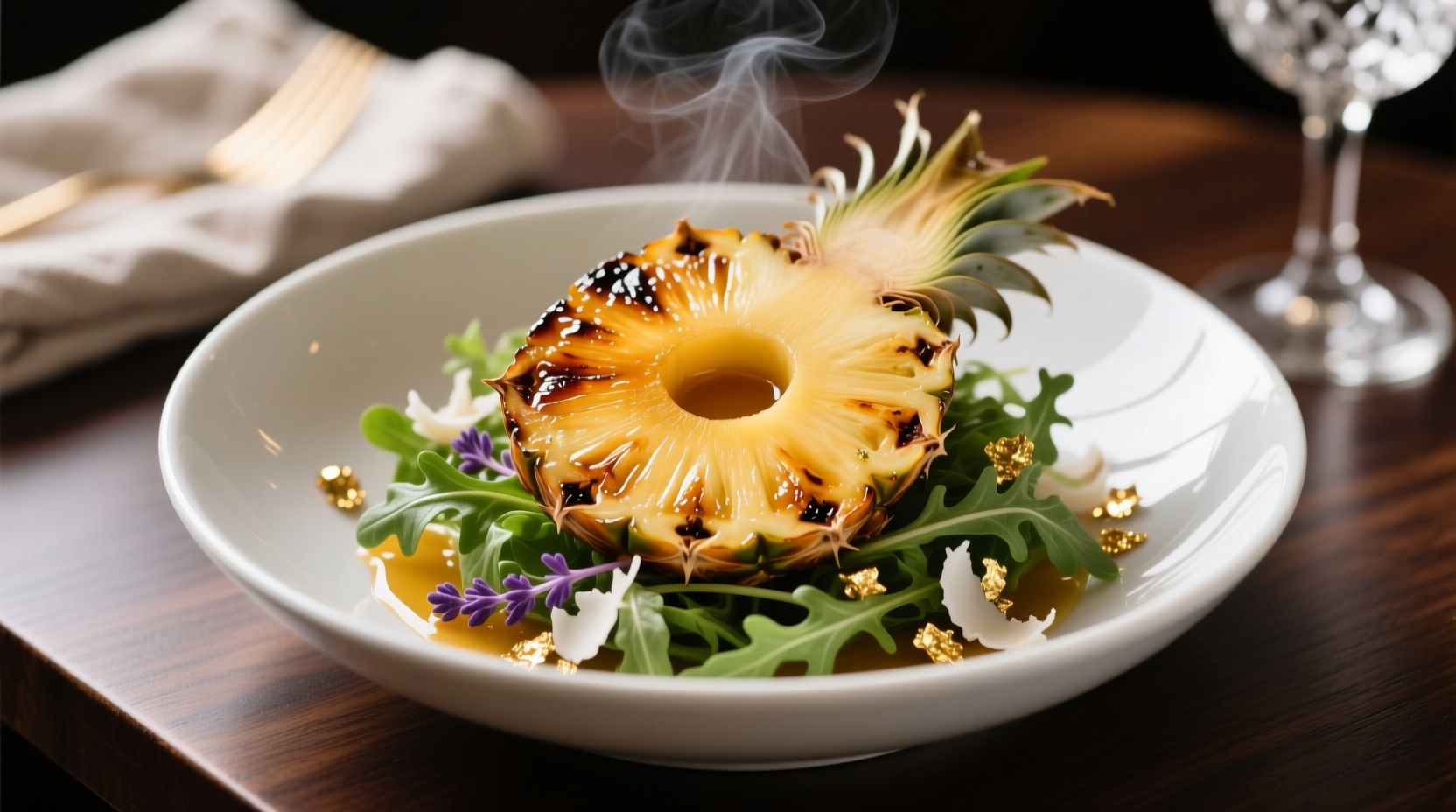 roast some pineapple to make this luxurious salad