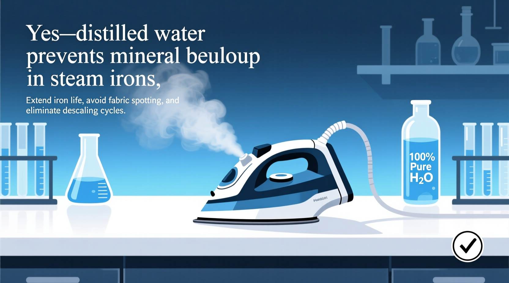 distilled water in steam irons does it work