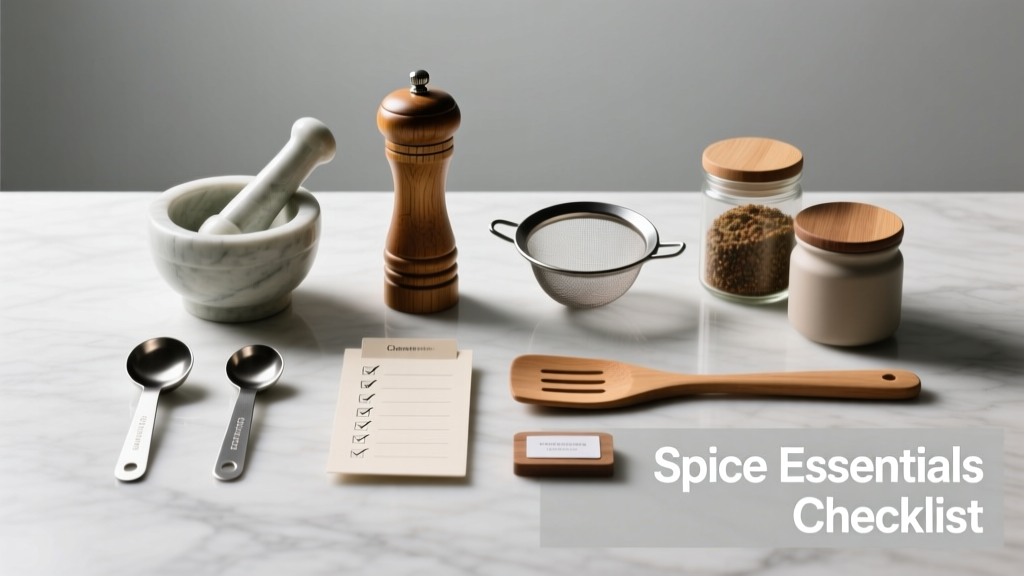 Spice Basics Tools Checklist: Essential Gear for Organized, Fresh, and Flavor-Precise Cooking
