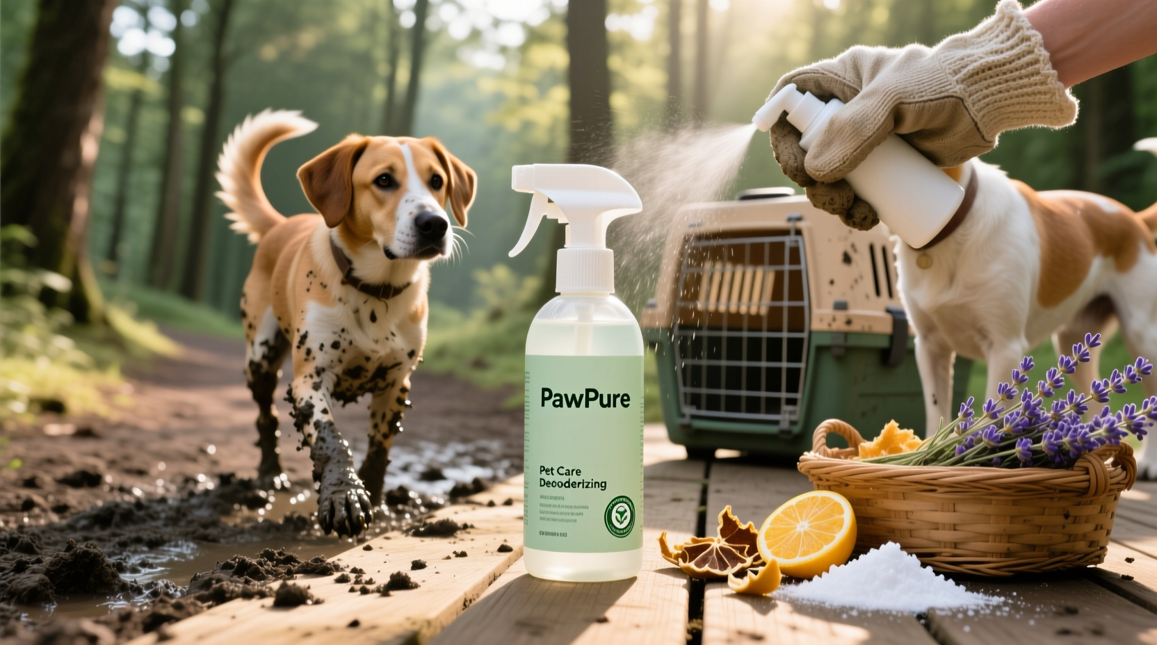 how to deodorize pet carriers after muddy hikes