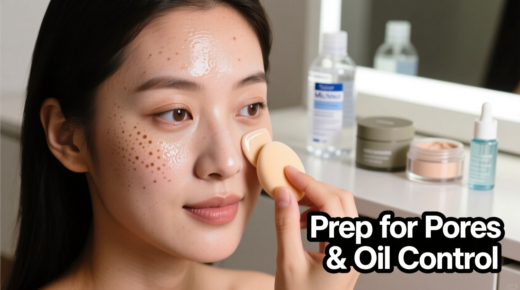 how to prep your face for makeup if you have large pores and oil control needs