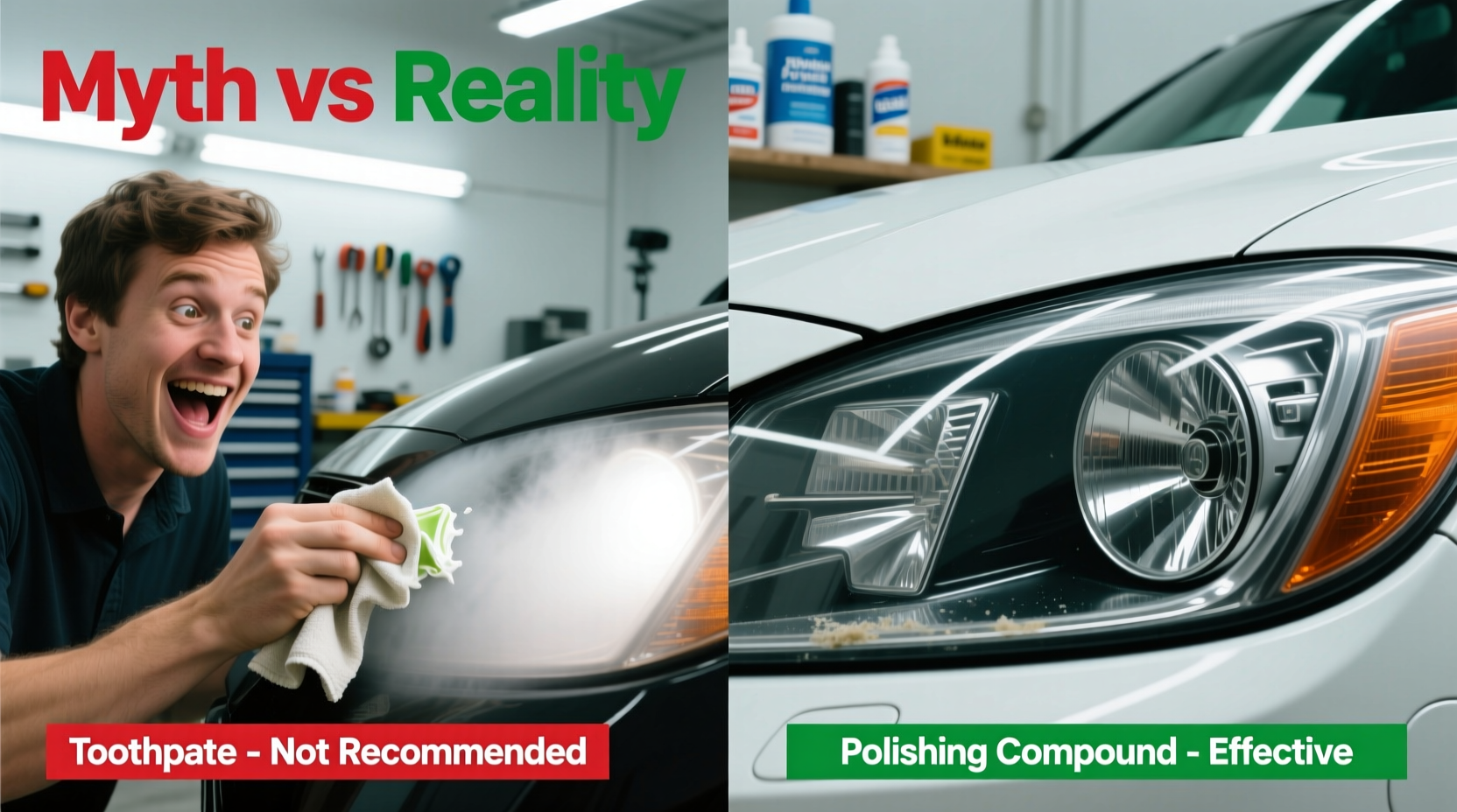 how to fix cloudy headlights with toothpaste or baking soda myths vs reality