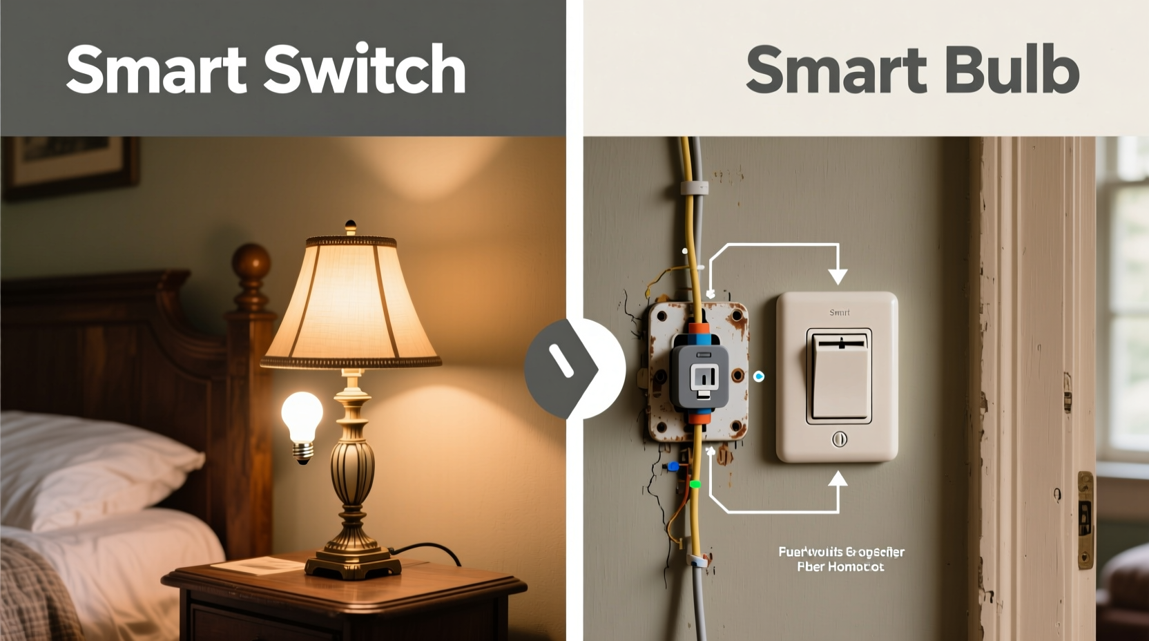 smart bulb vs smart switch which one is better for automating old houses
