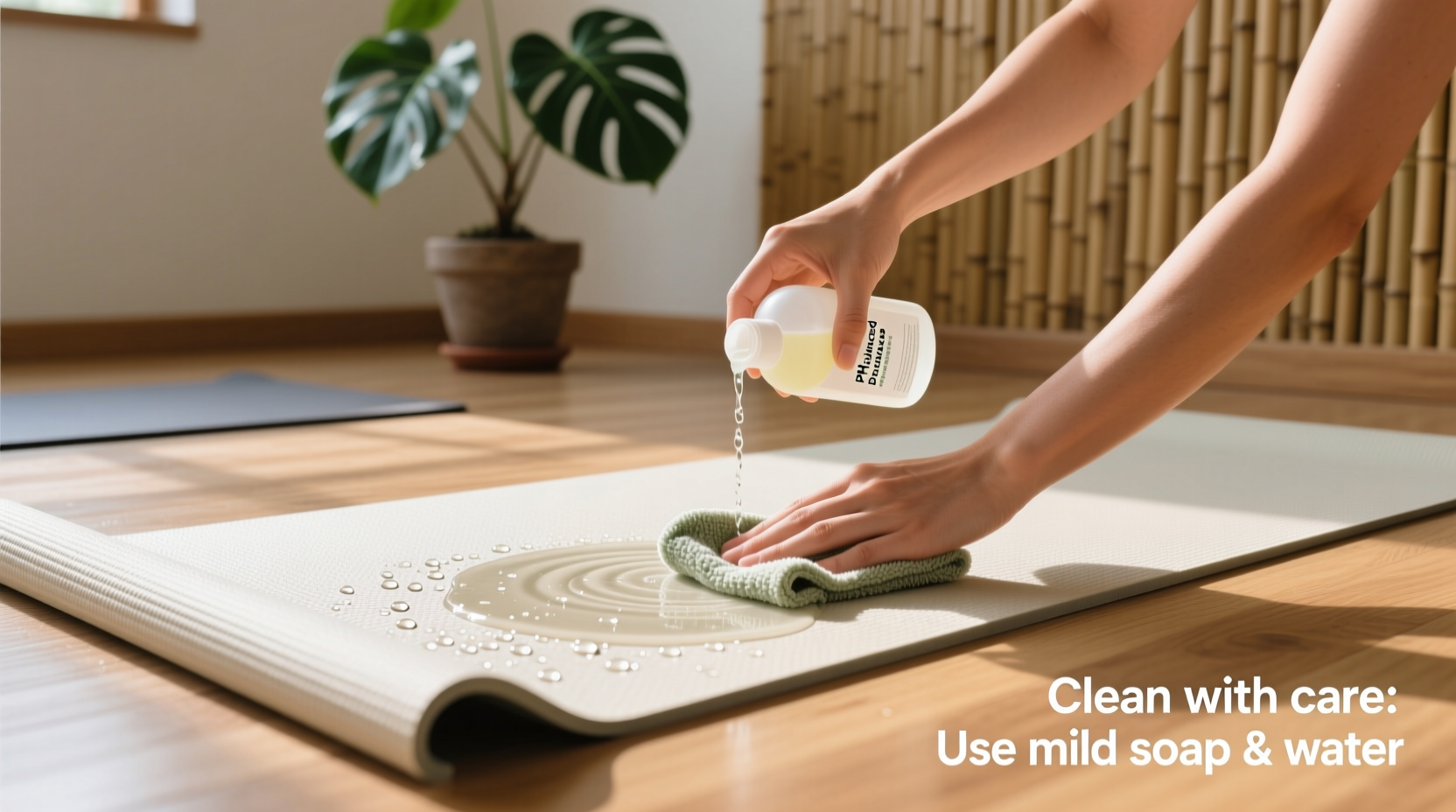best way to clean a yoga mat without ruining its texture