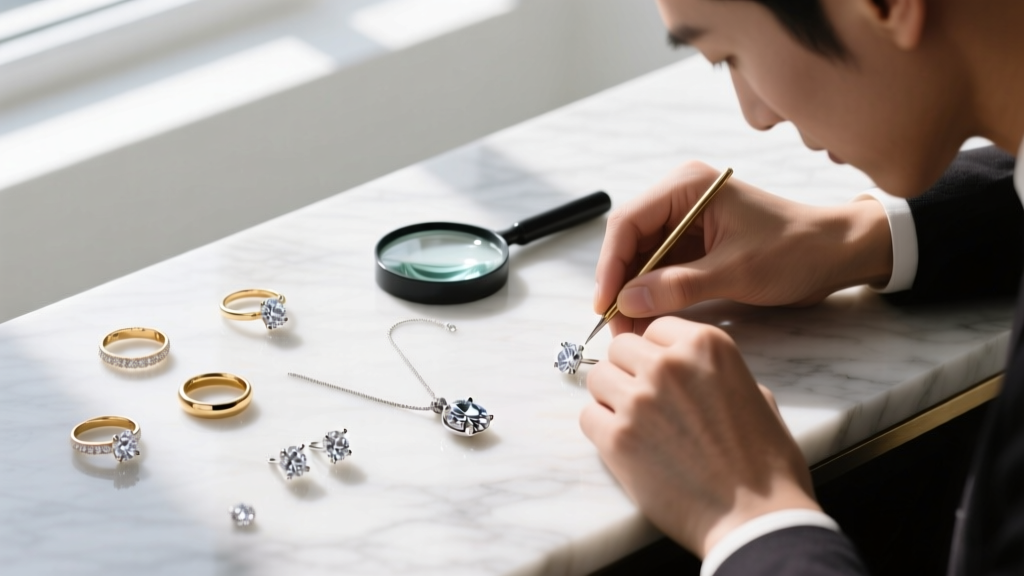 Overhead shot of a jeweler