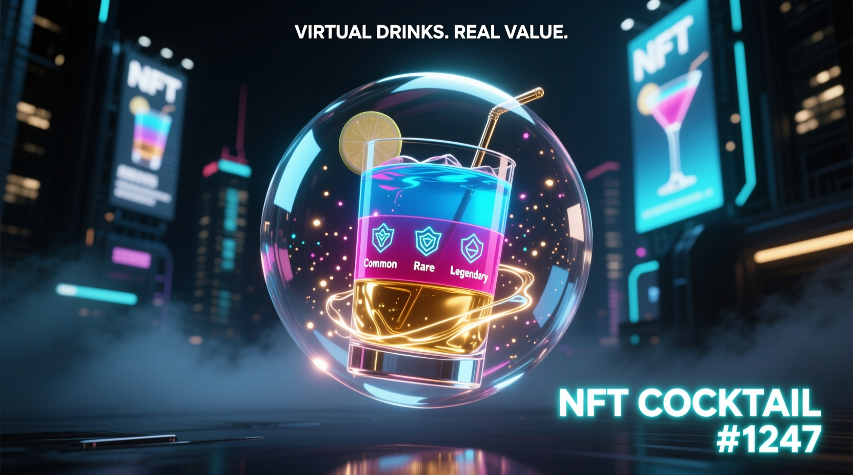 digital collectible cocktail NFTs are virtual drinks valuable