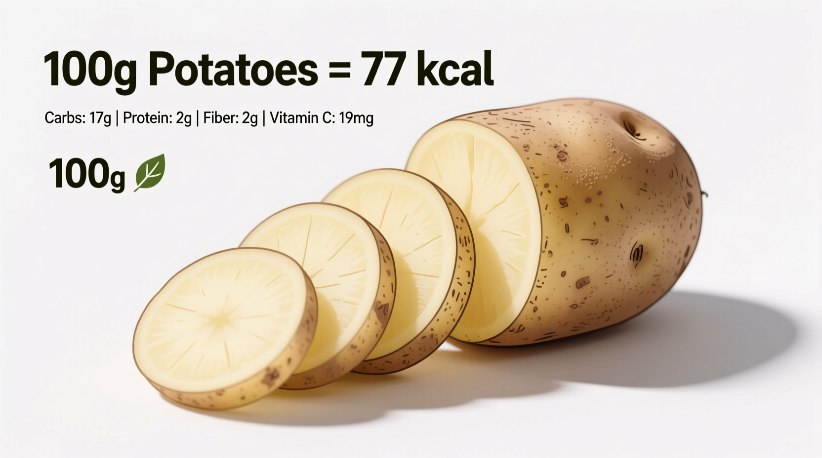 Potato Calories 100g: Exact Values by Type and Cooking Method