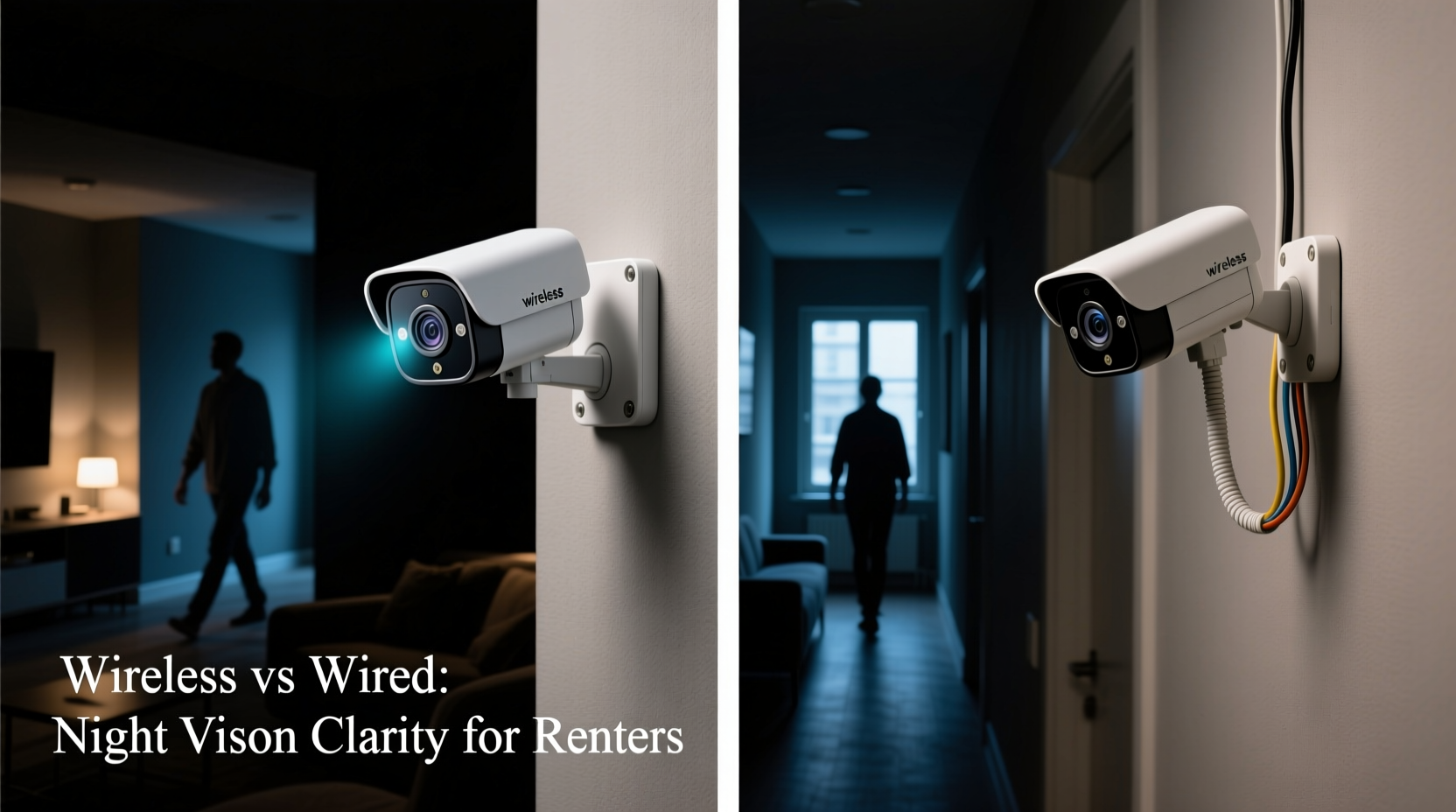 wireless security cameras vs wired which offers clearer night vision for renters