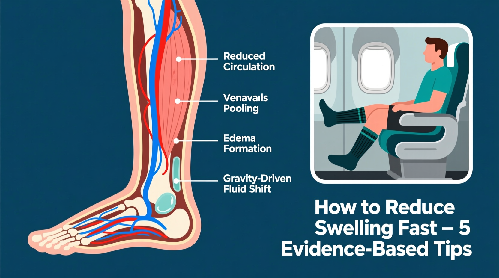 why does my ankle swell after flying and how to reduce it fast