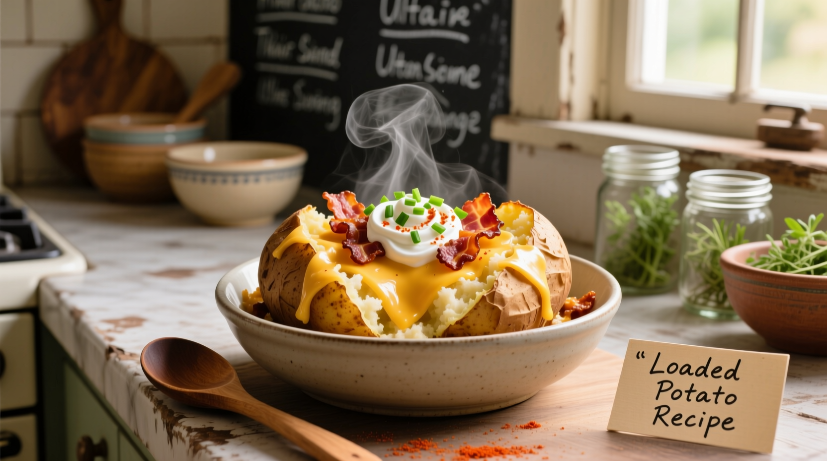 Perfect Loaded Potato Recipe: Crispy Skin, Fluffy Interior