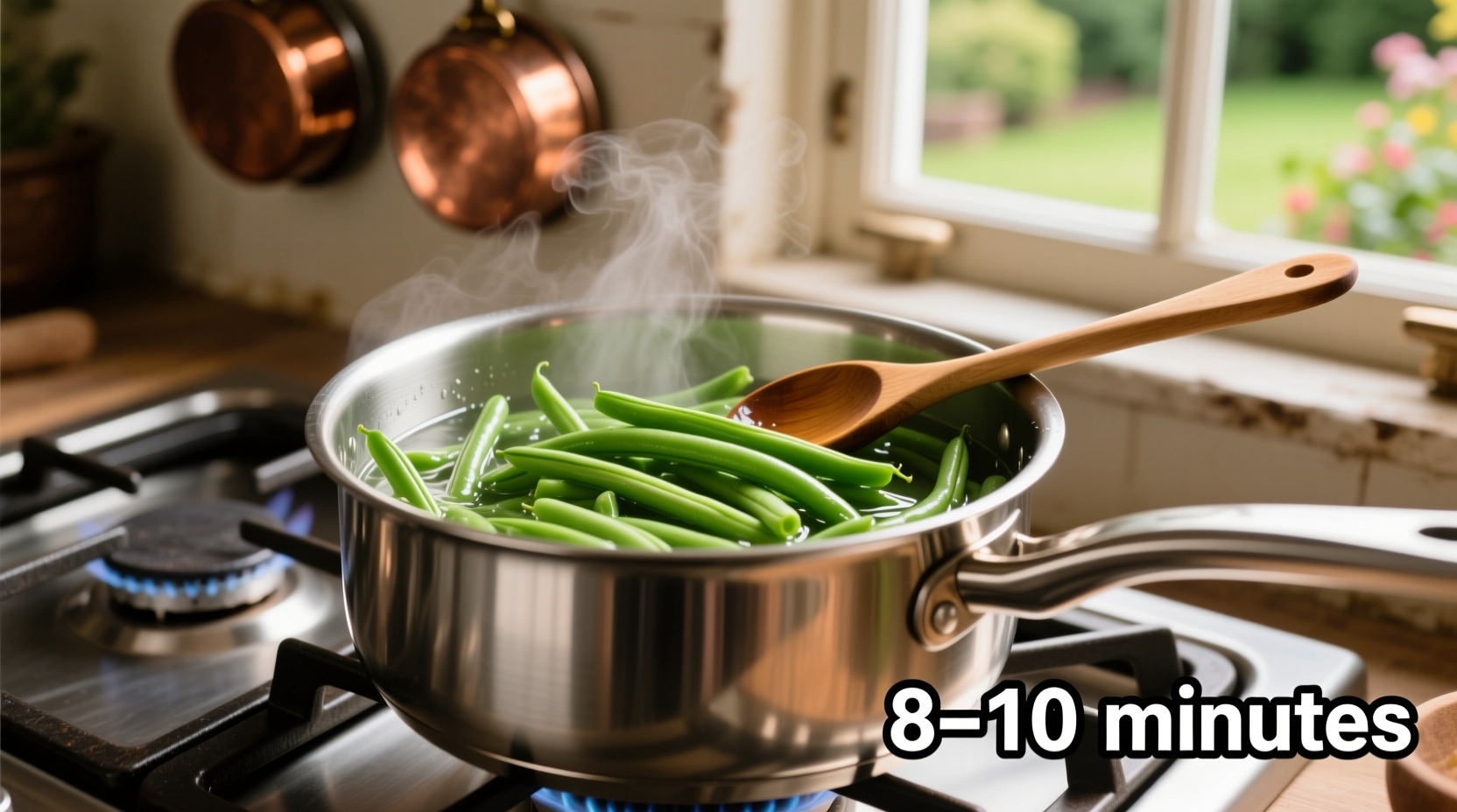 how long to cook green beans on stove