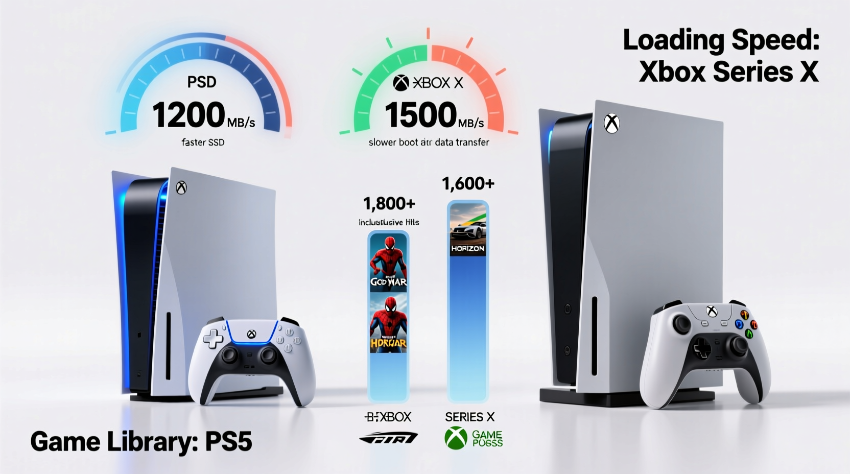 ps5 vs xbox series x which console dominates in loading speed and game library