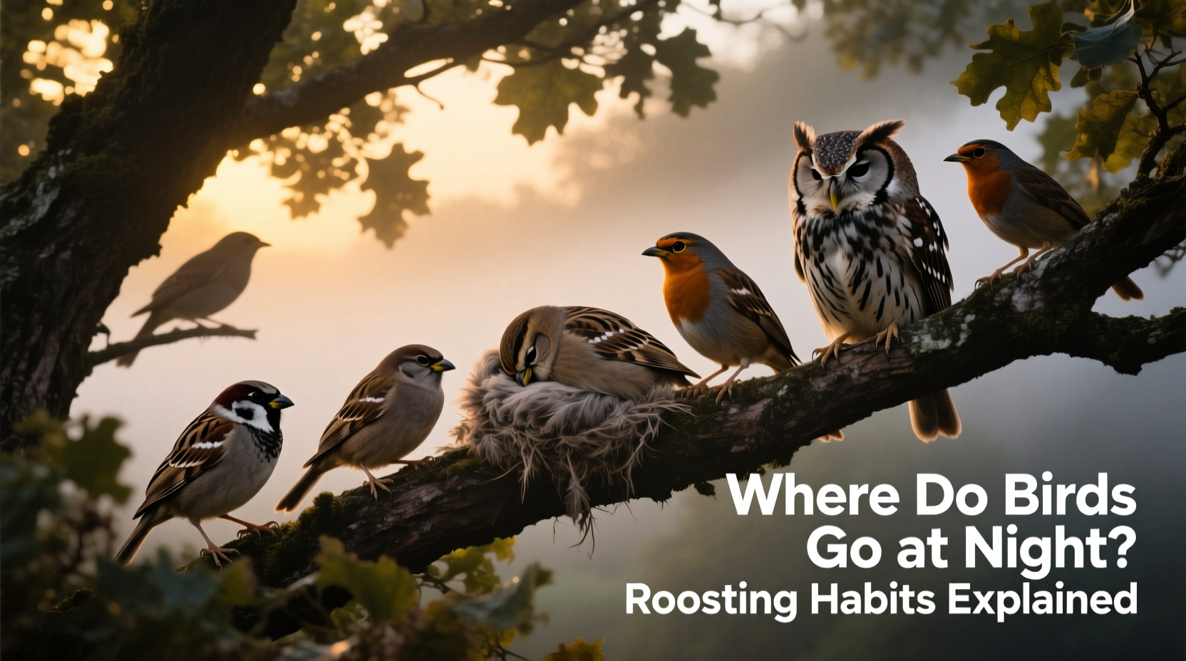 where does birds go at night