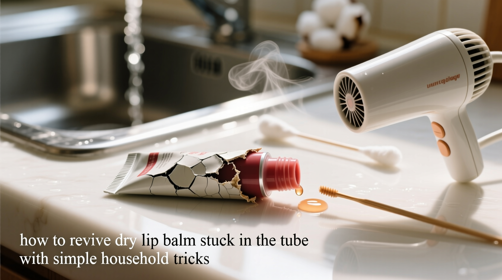 how to revive dry lip balm stuck in the tube with simple household tricks