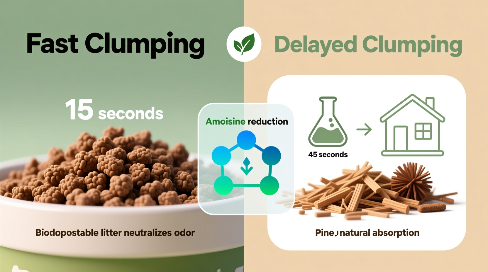 compostable vs pine pellet litter clumping ammonia control head