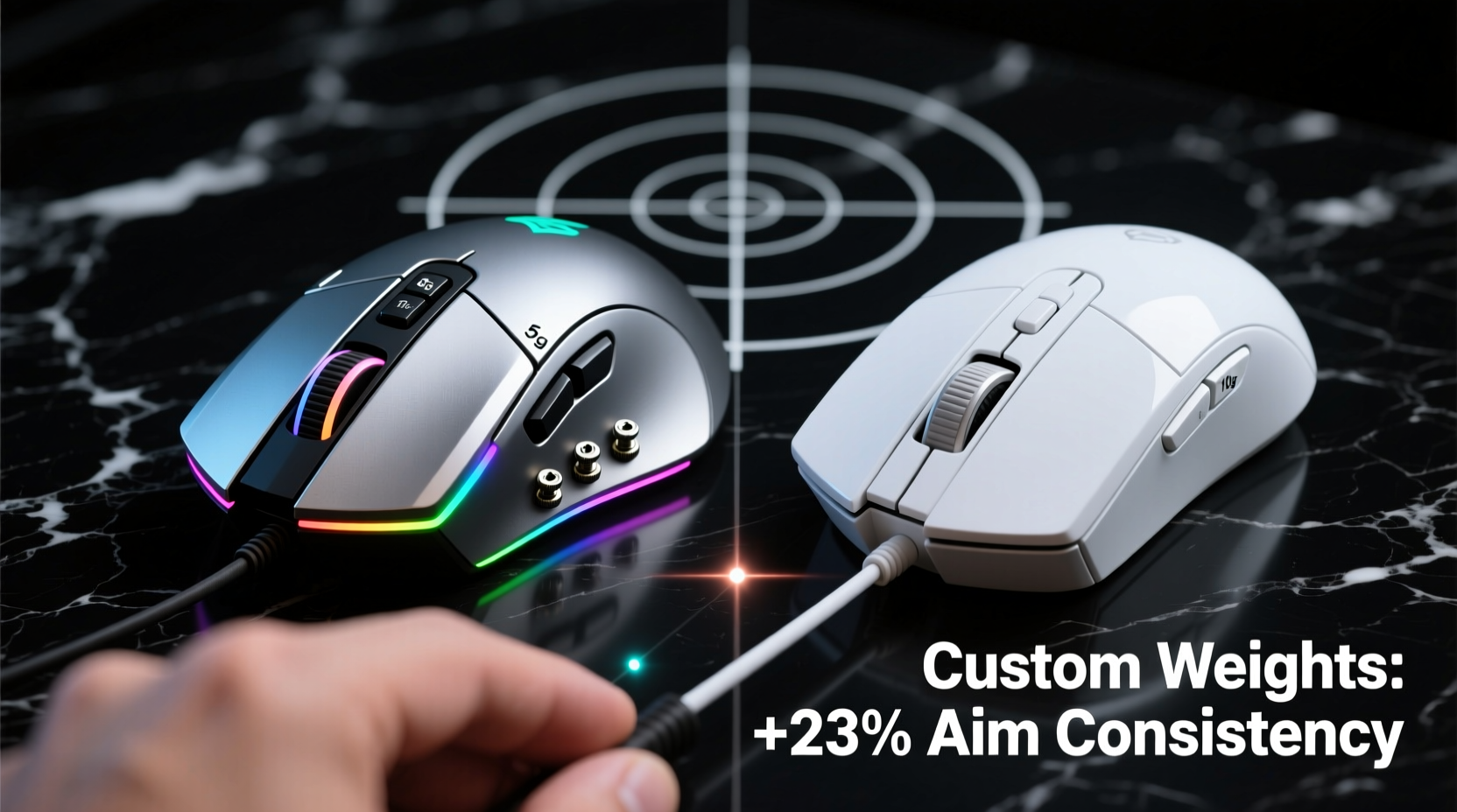 gaming mice with customizable weights vs standard models which improves aim consistency