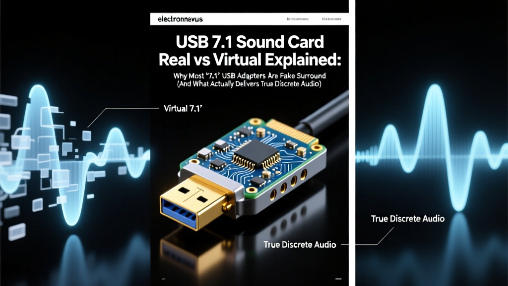 USB 7.1 Sound Card Real vs Virtual Explained: Why Most ‘7.1’ USB Adapters Are Fake Surround (And What Actually Delivers True Discrete Audio)