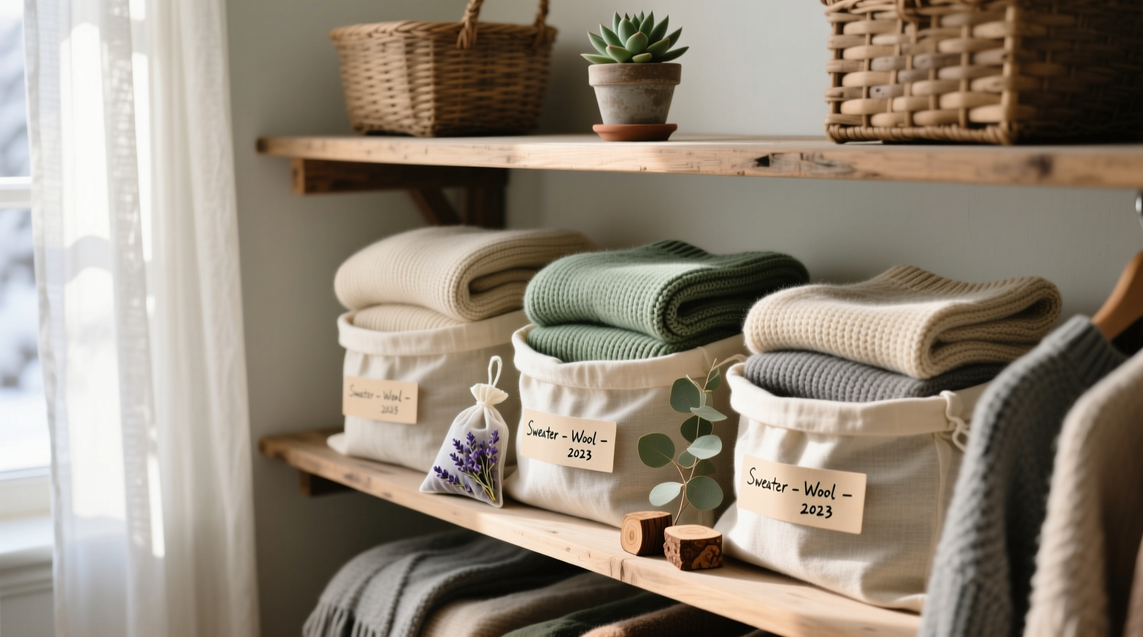 closet organization tips store winter knits naturally