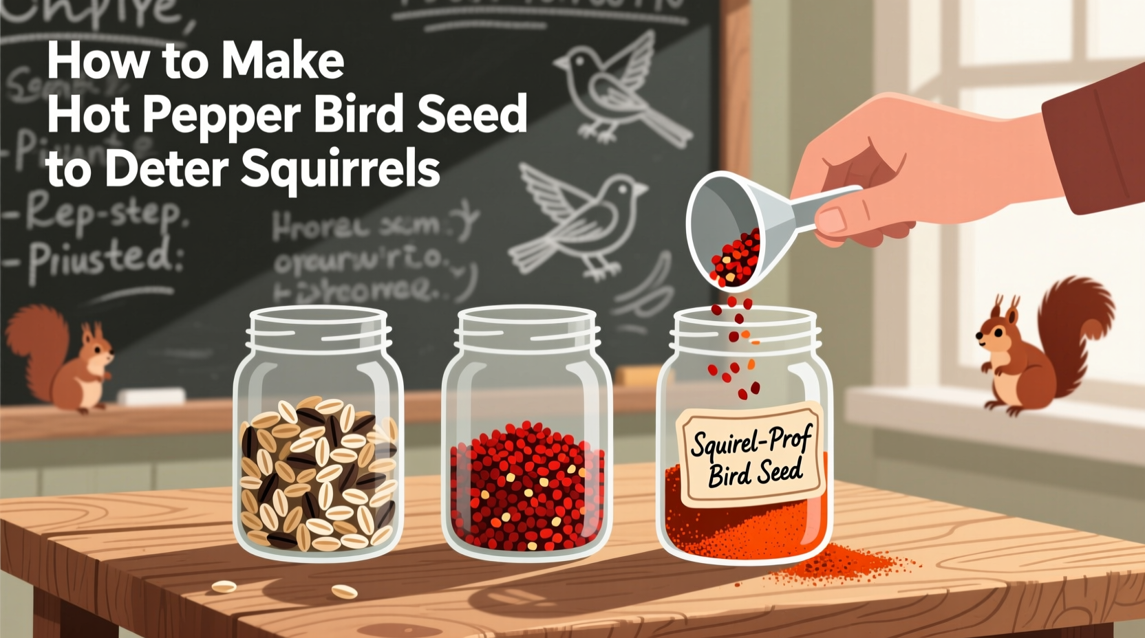 How to Make Hot Pepper Bird Seed to Deter Squirrels