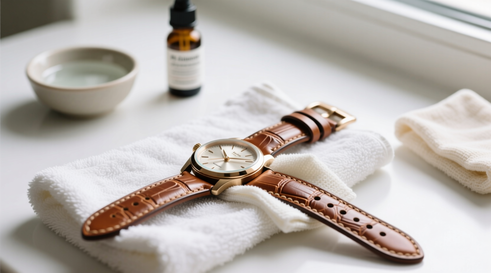 how to clean leather watch bands during laundry