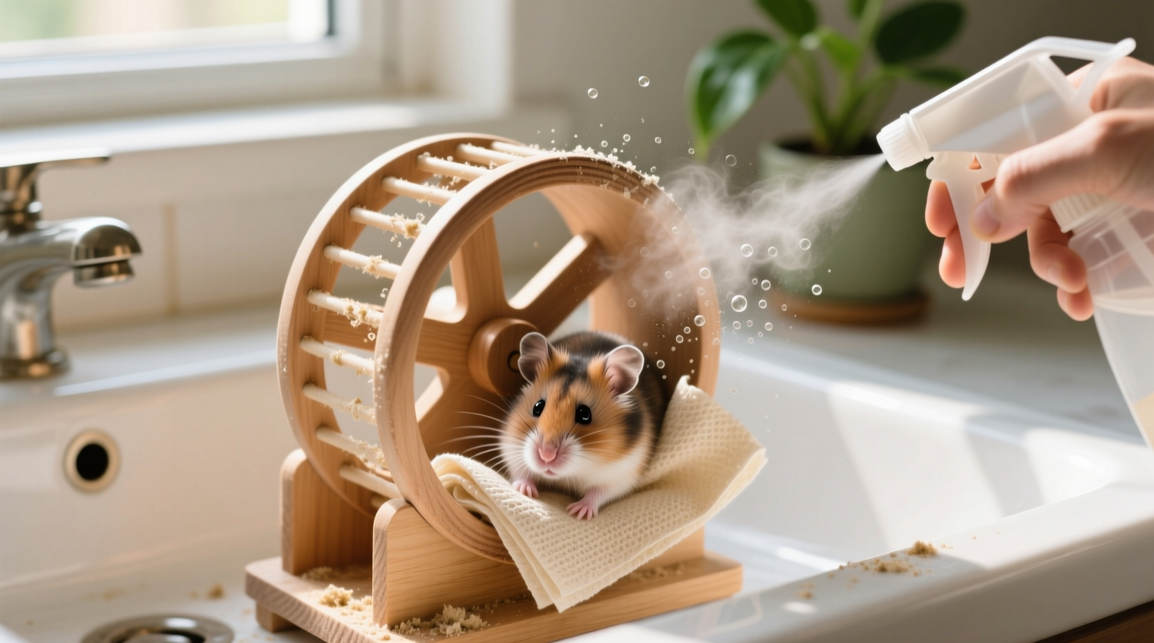 eco friendly hamster wheel cleaning