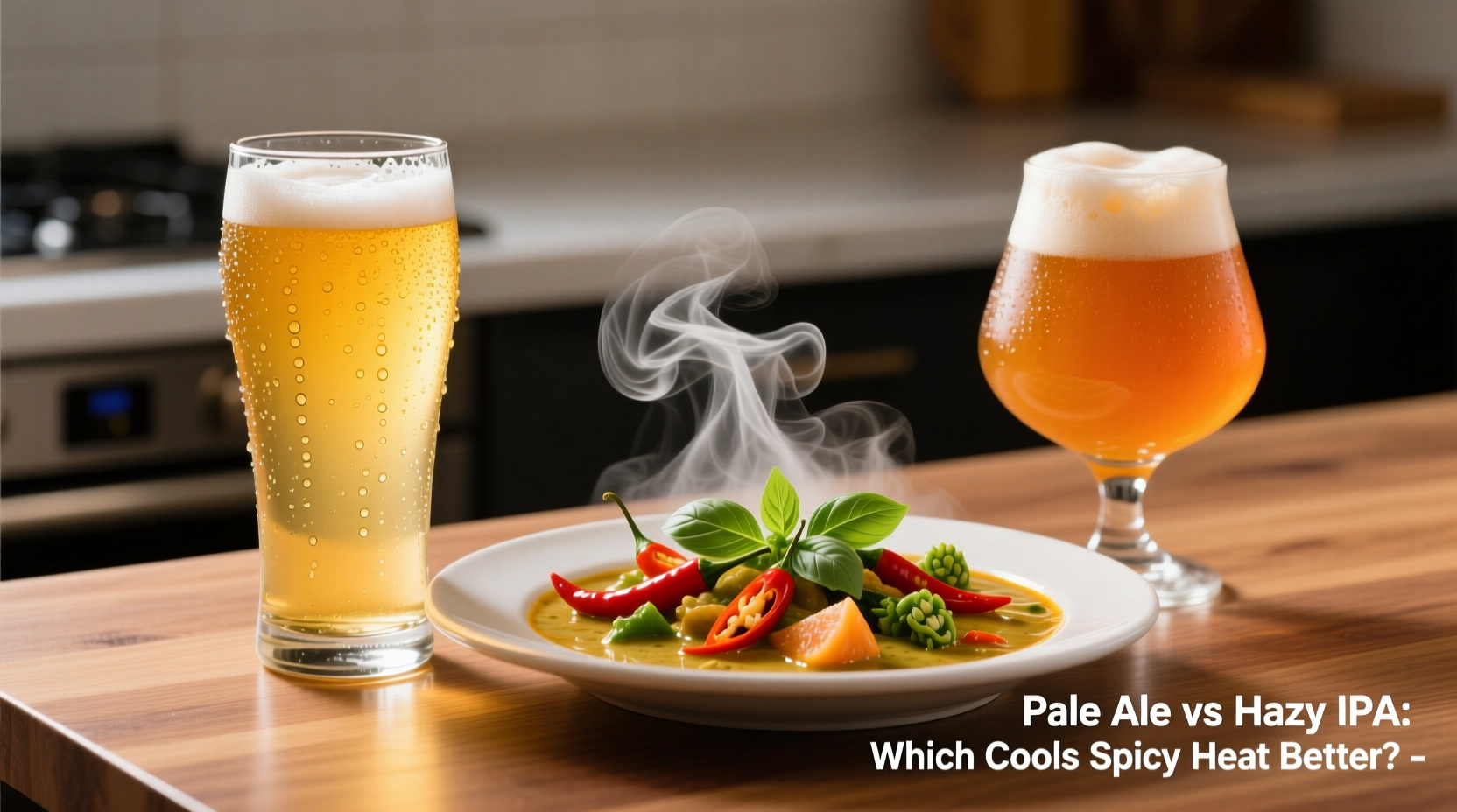 pale ale vs hazy IPA for pairing with spicy food which cools heat better