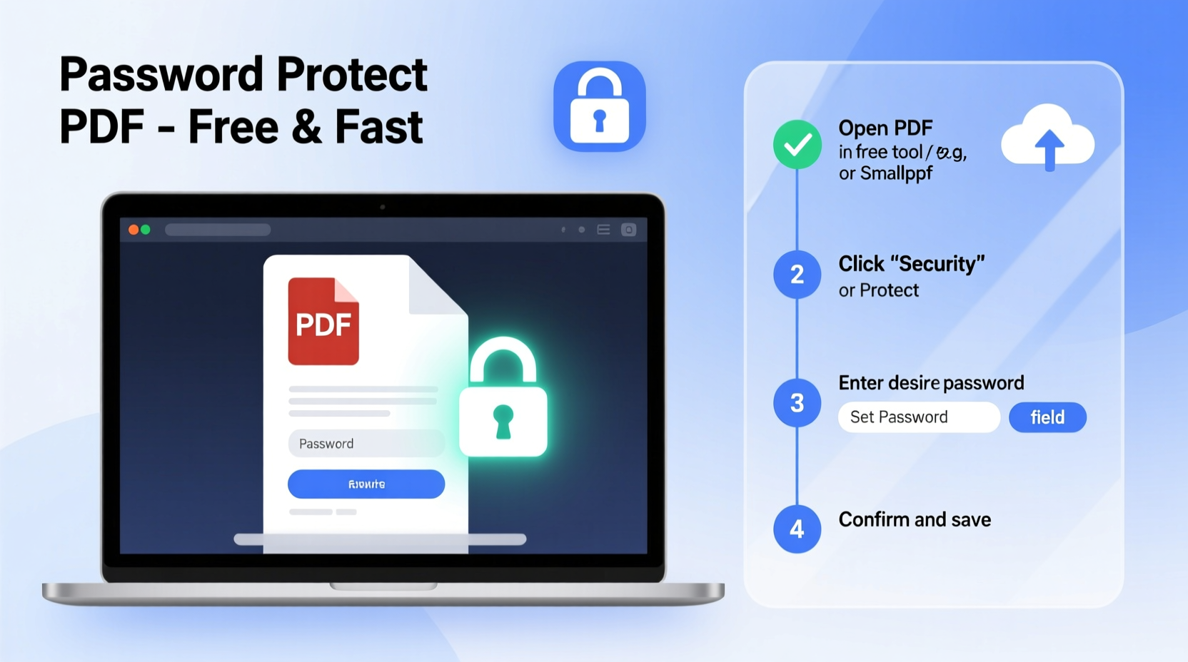 how to password protect a pdf file using free tools in seconds
