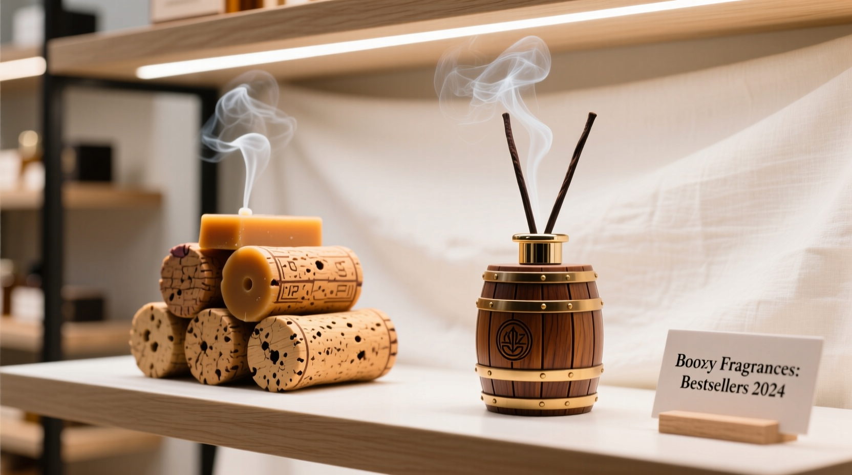 Scented Wax Melts Shaped Like Wine Corks Vs Whiskey Barrel Mini Diffusers—do  Boozy Fragrances Sell, image size:1664x928