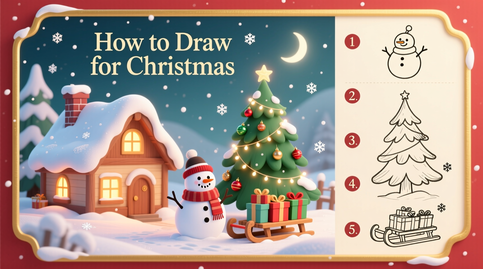 how to draw for christmas