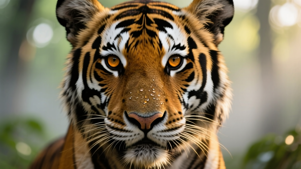Macro shot of tiger