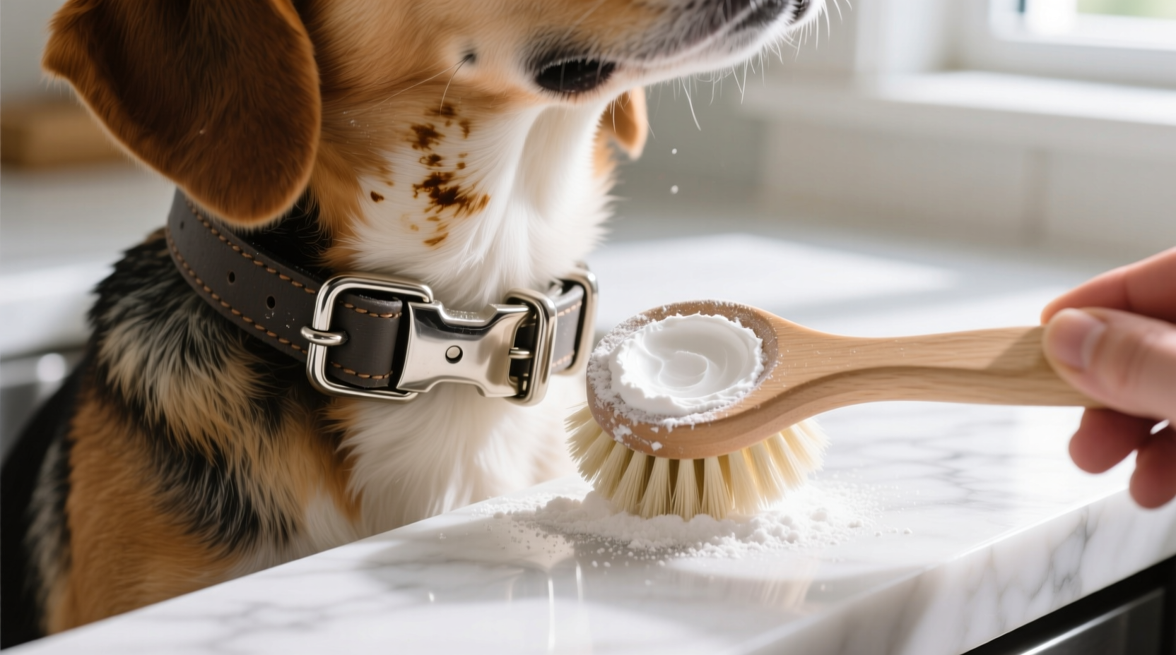 eco friendly cleaning remove tear stain residue from dog collar hardware