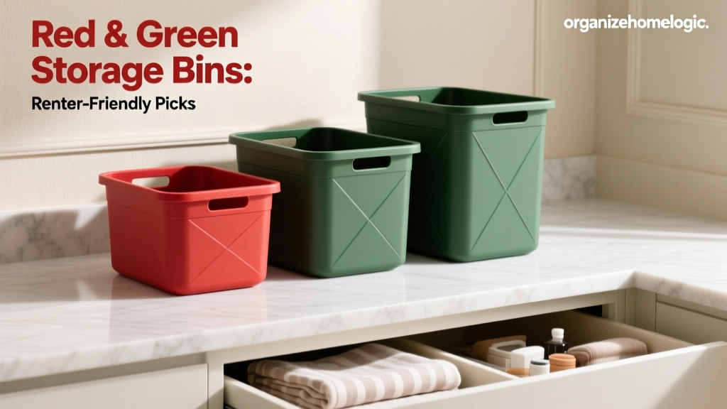 Red & Green Storage Bins: Renter-Friendly Picks