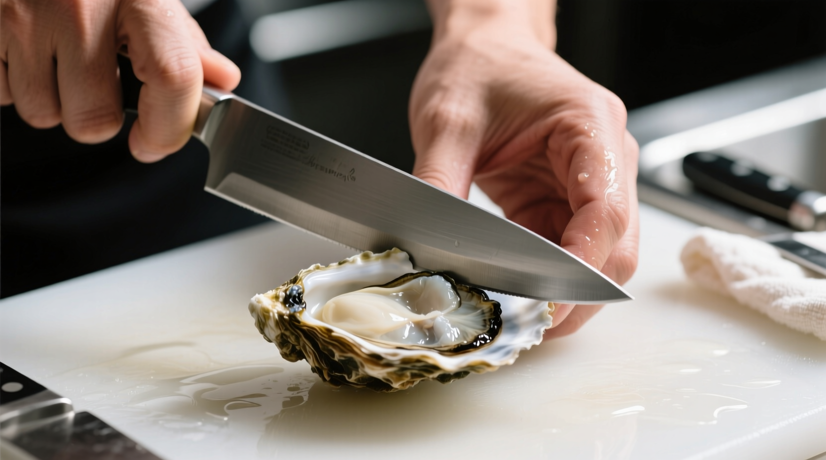 knife skills how to shuck an oyster