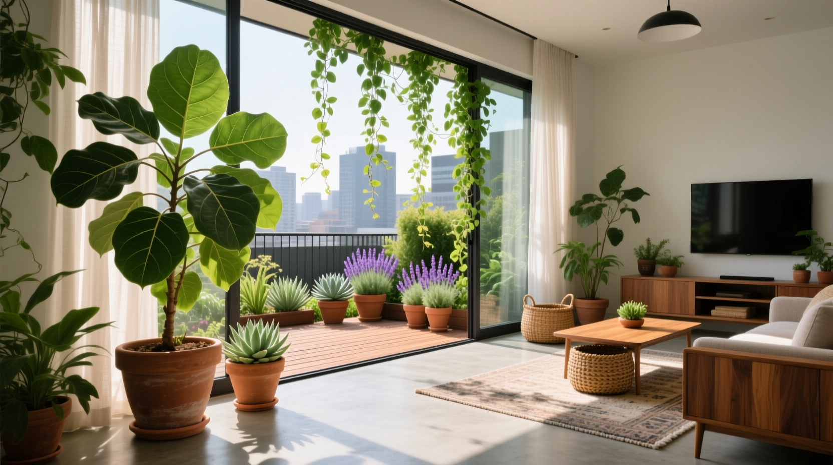 indoor and outdoor plant