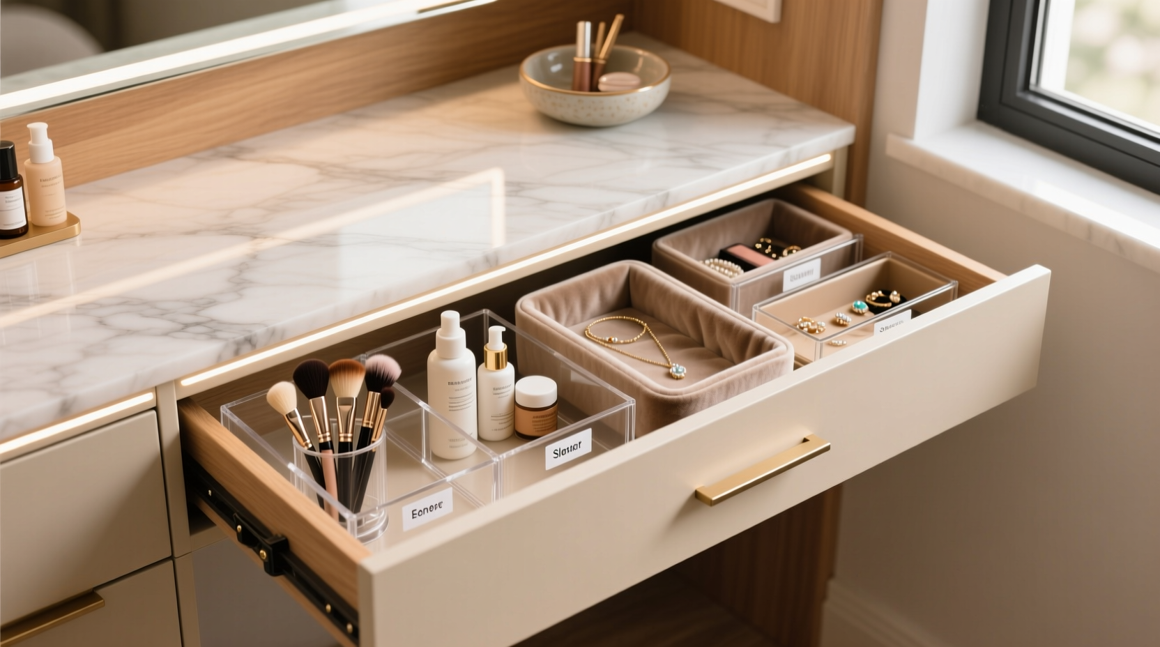 How To Organize A Vanity Drawer For Quick Access And Minimal Clutter