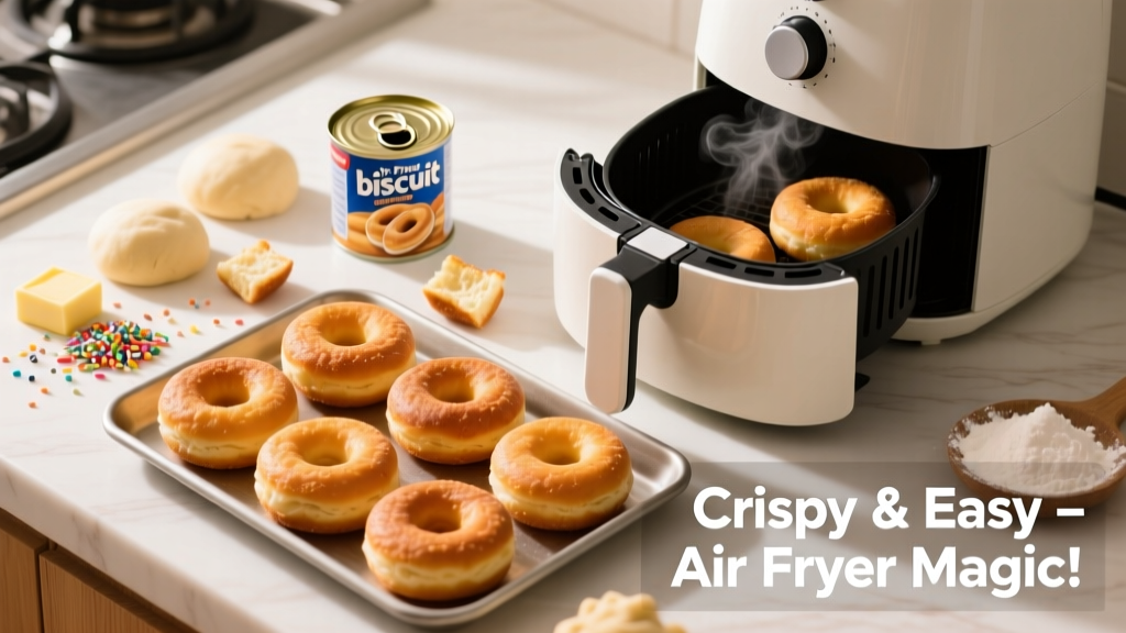 Air Fryer Canned Biscuit Donuts: Crispy & Easy!