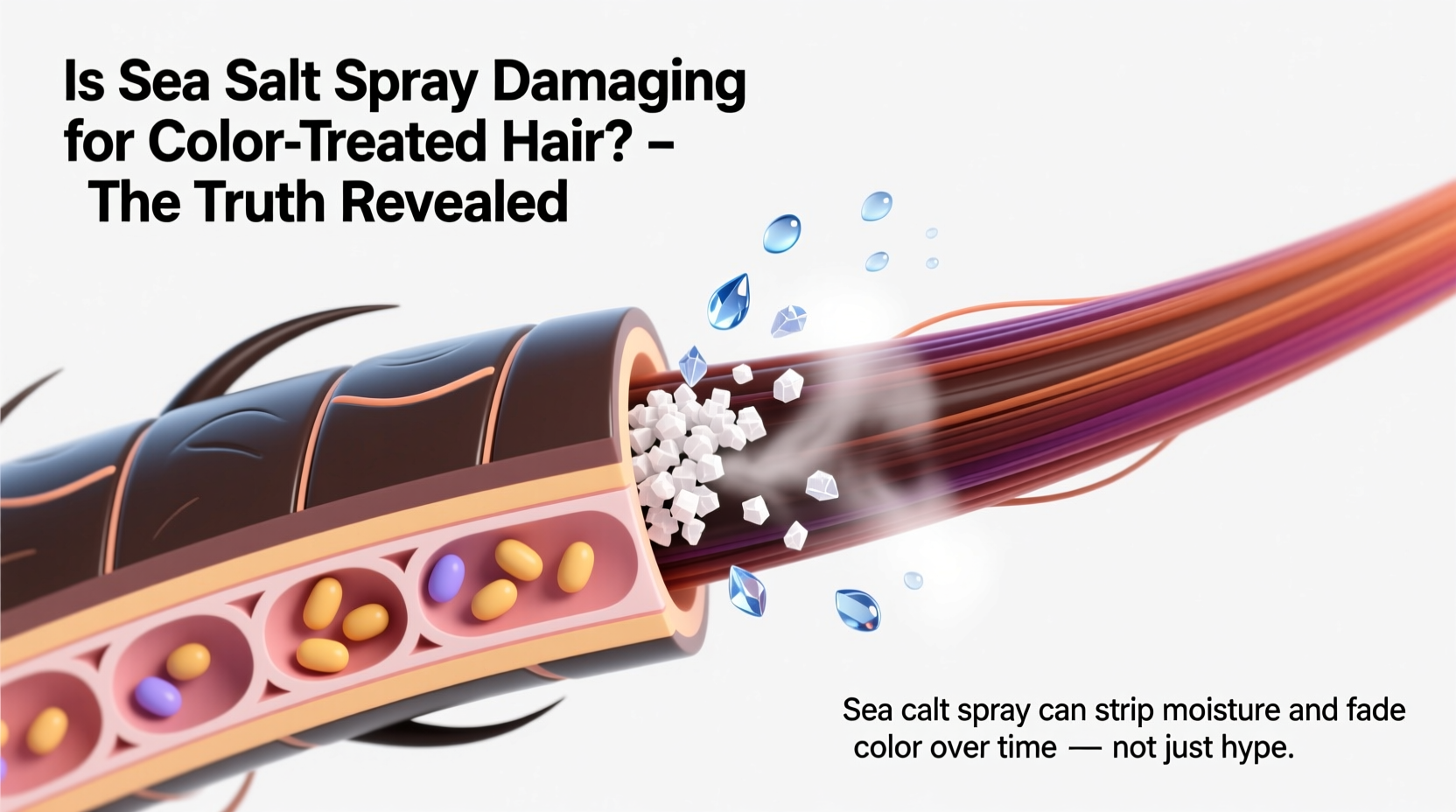is sea salt spray damaging for color treated hair or just hype
