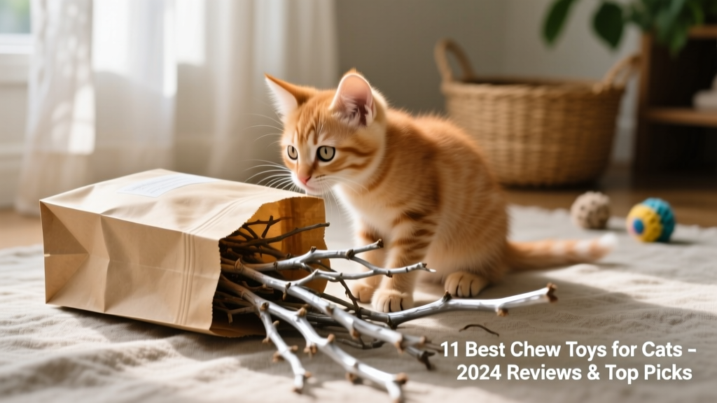 A handful of natural silver vine twigs spilling from a resealable kraft paper bag, beside a curious kitten sniffing one