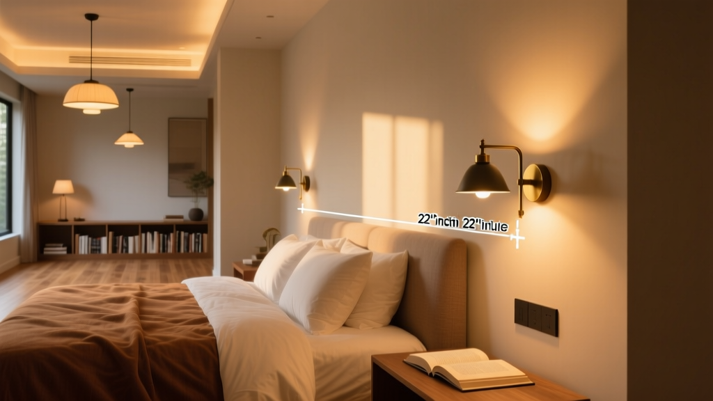 22-Inch Wall Sconce Rule for Bed Reading