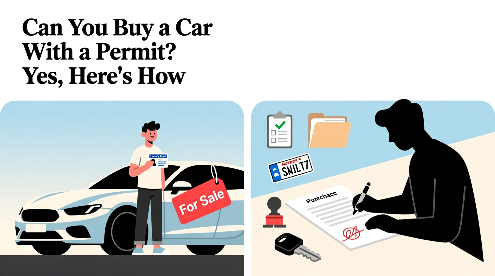 can i buy a car with a permit