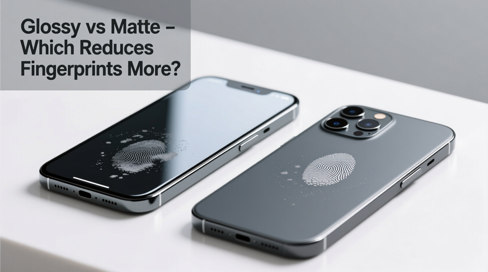 glossy vs matte phone screen protector which reduces fingerprints more