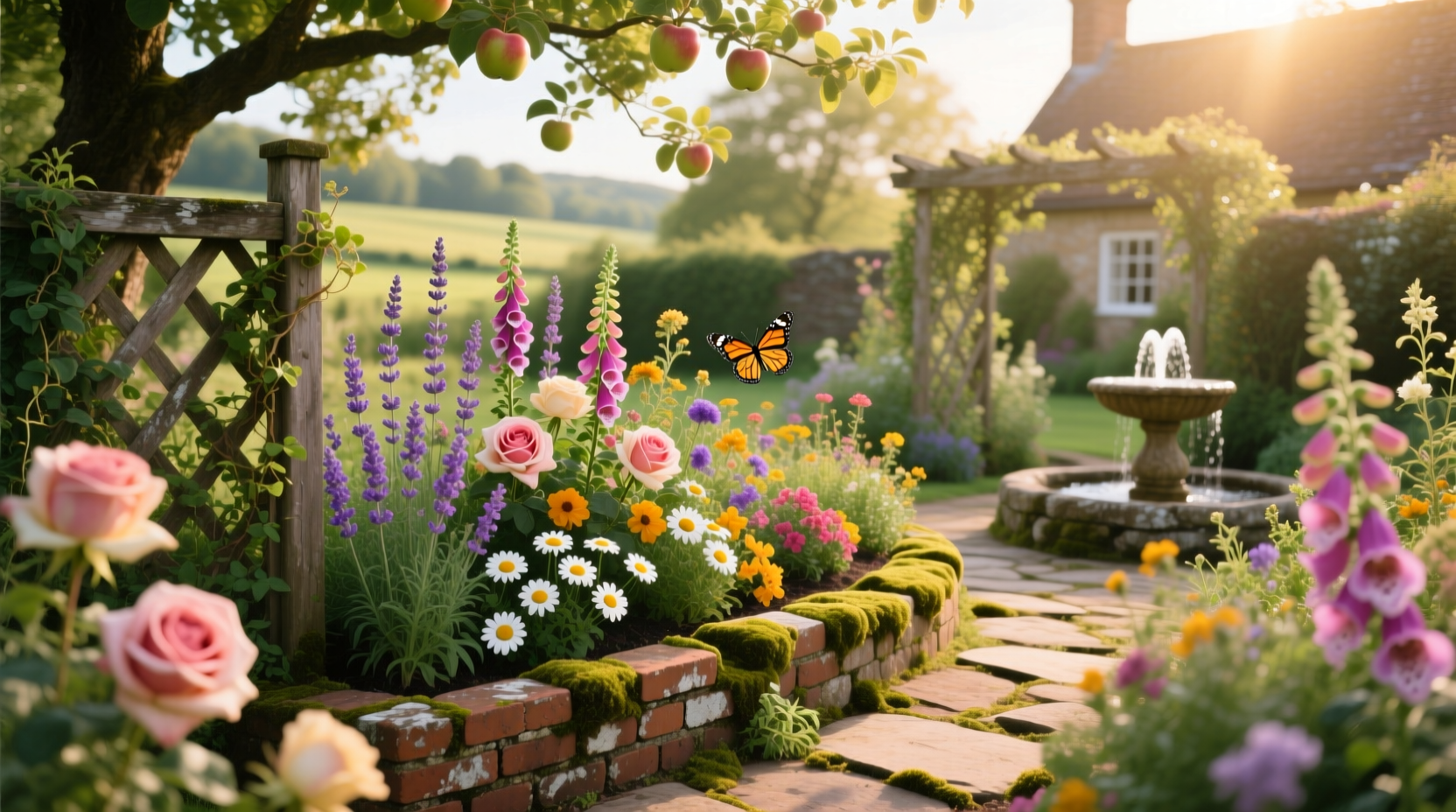 cottage garden flower bed design