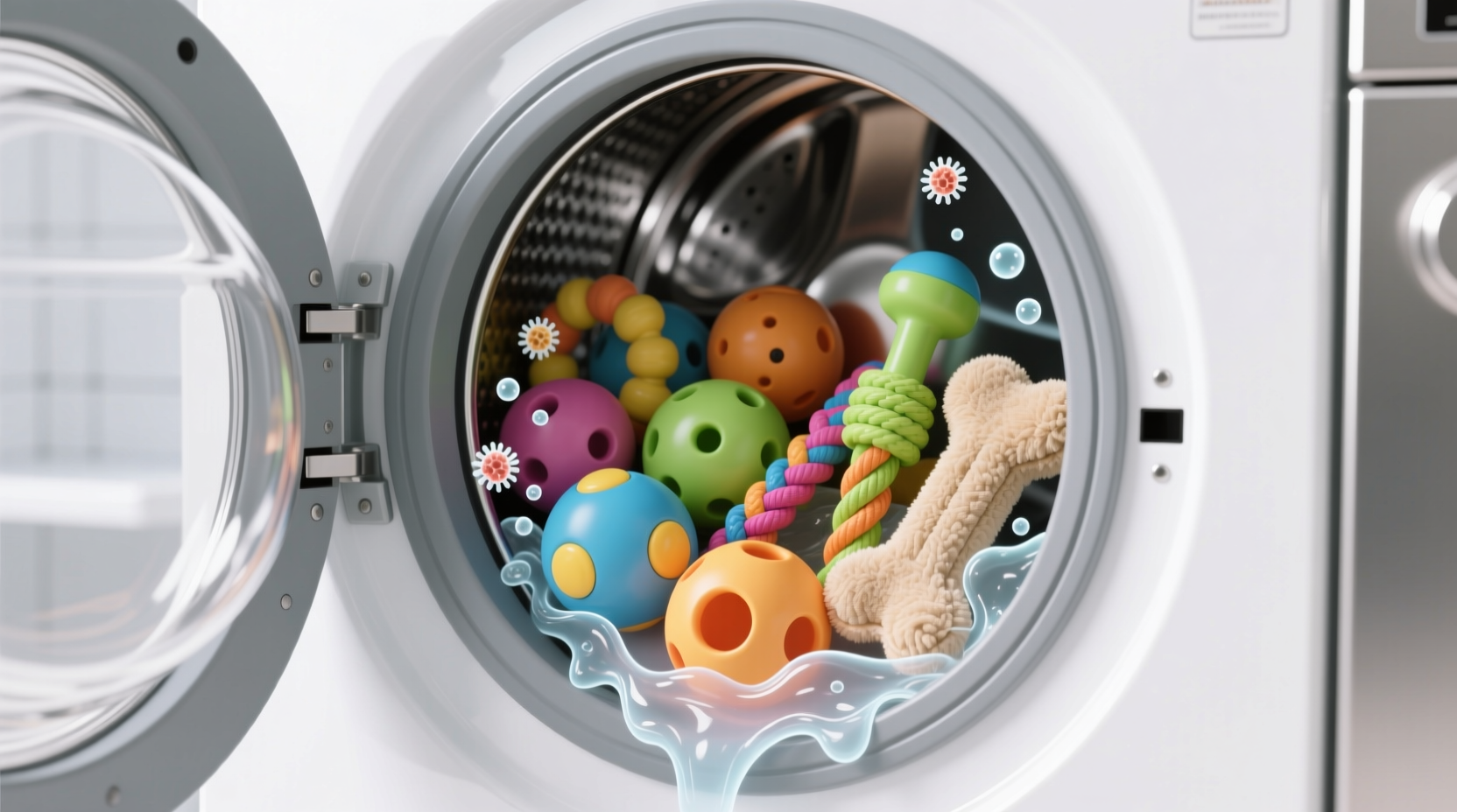 how to sanitize pet toys in the laundry safely