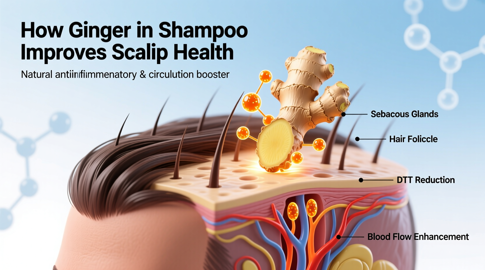 how ginger in shampoo can improve scalp health